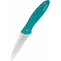 Складной нож Leek — Kershaw 1660TEAL, сталь Sandvik™ 14C28N, рукоять анодированный алюминий бирюзового цвета купить в Санкт-Петербурге